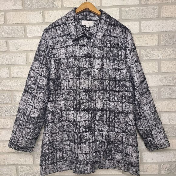 erin london Jackets & Blazers - Erin London Silver Black Jacket XL